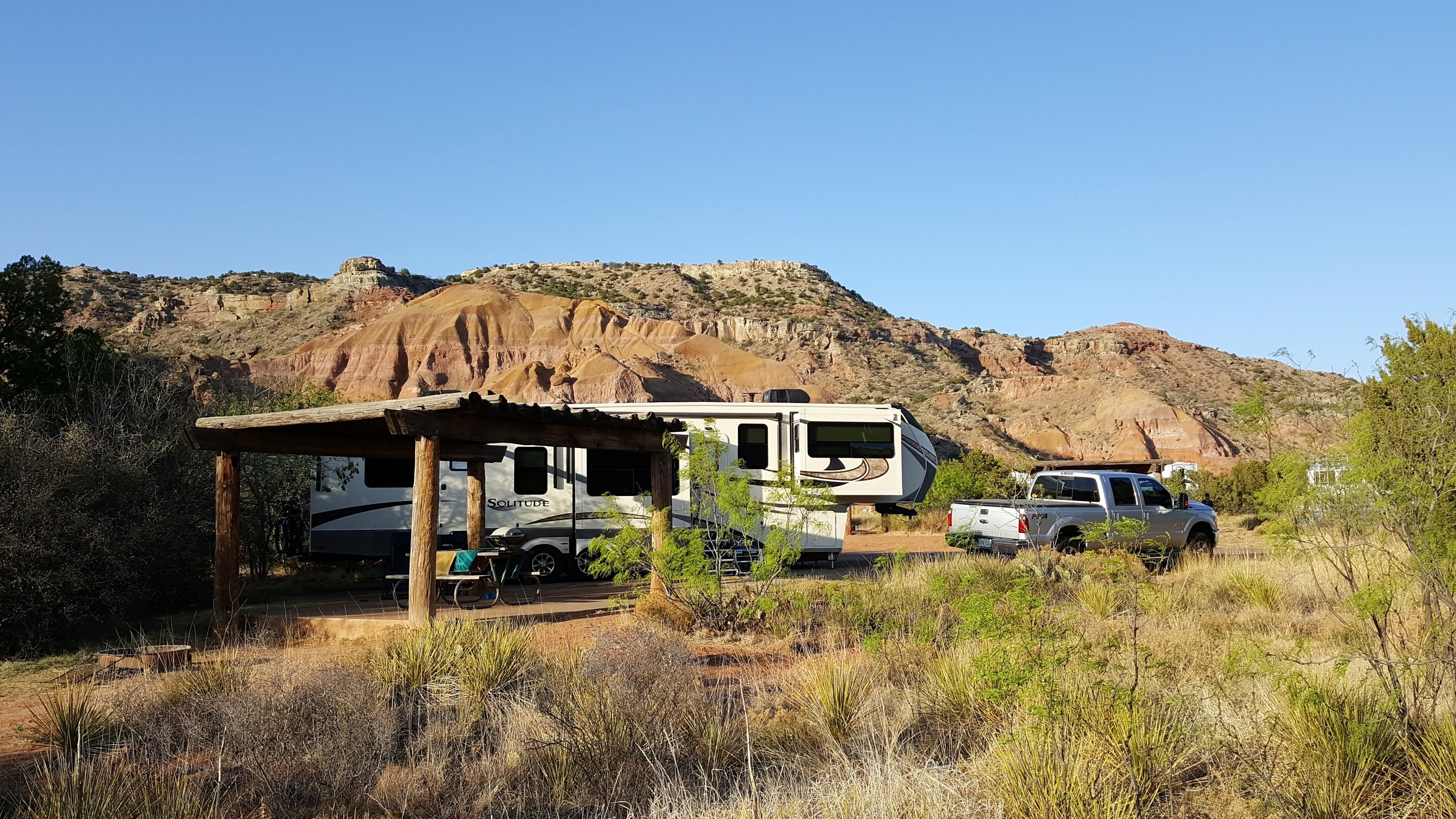 Camping At Palo Duro Canyon Our Downsized Life   Our Site At Palo Duro Canyon 